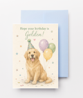 Golden Birthday Golden Retriever Card