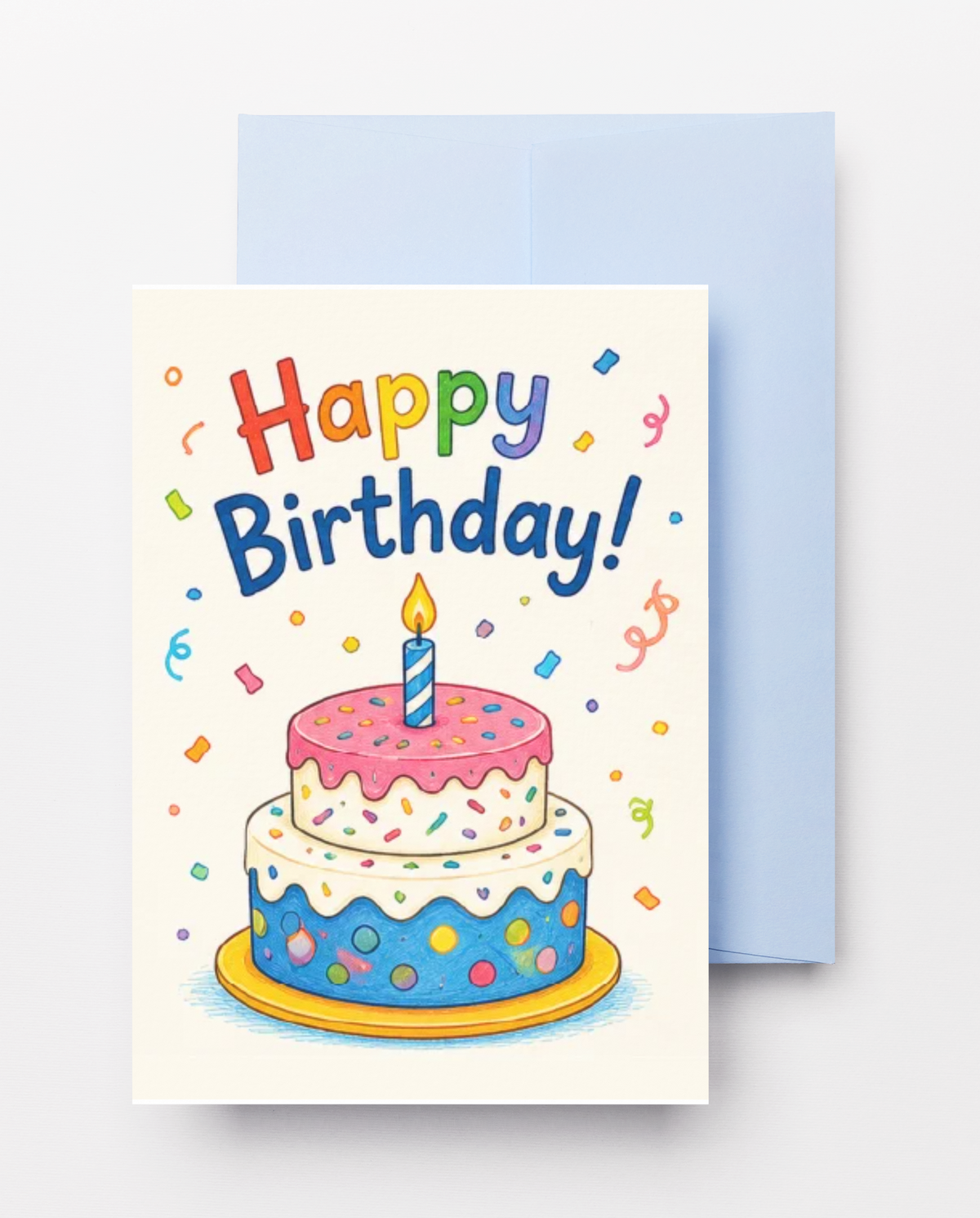 Sprinkle Cake Birthday Card