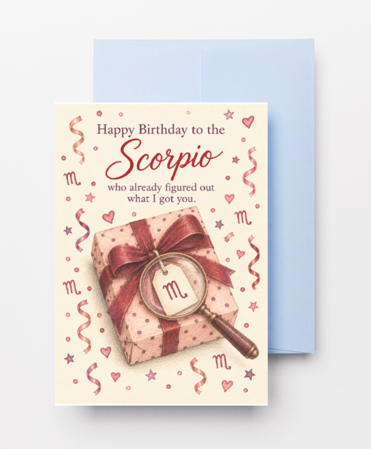 Scorpio Detective Birthday Card