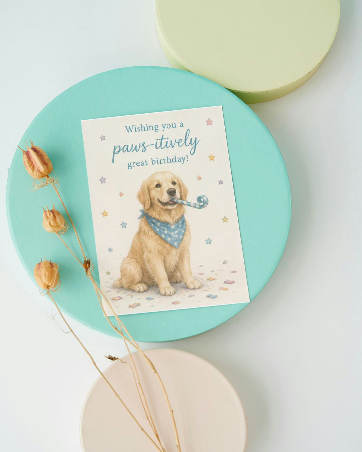 Paws-itively Great Golden Retriever Birthday Card