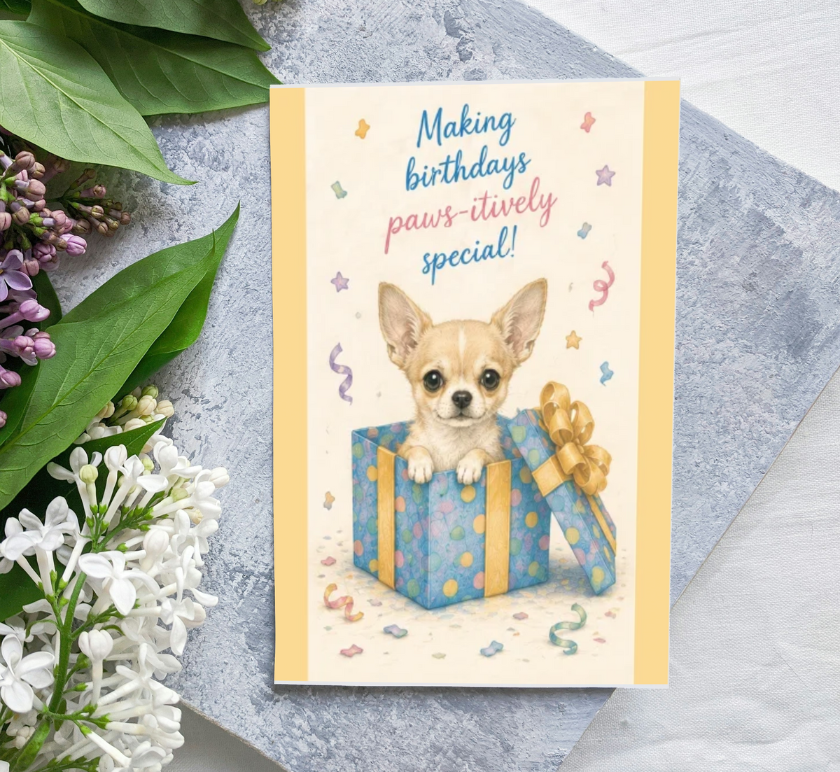 Paws-itively Special Chihuahua Birthday Card